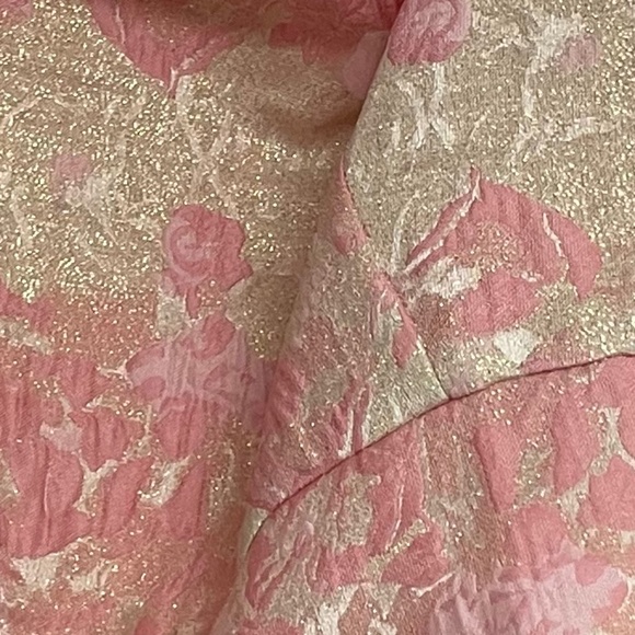 NWT ELOQUII Puff Sleeve Cropped Jacquard Top - Picture 4 of 7